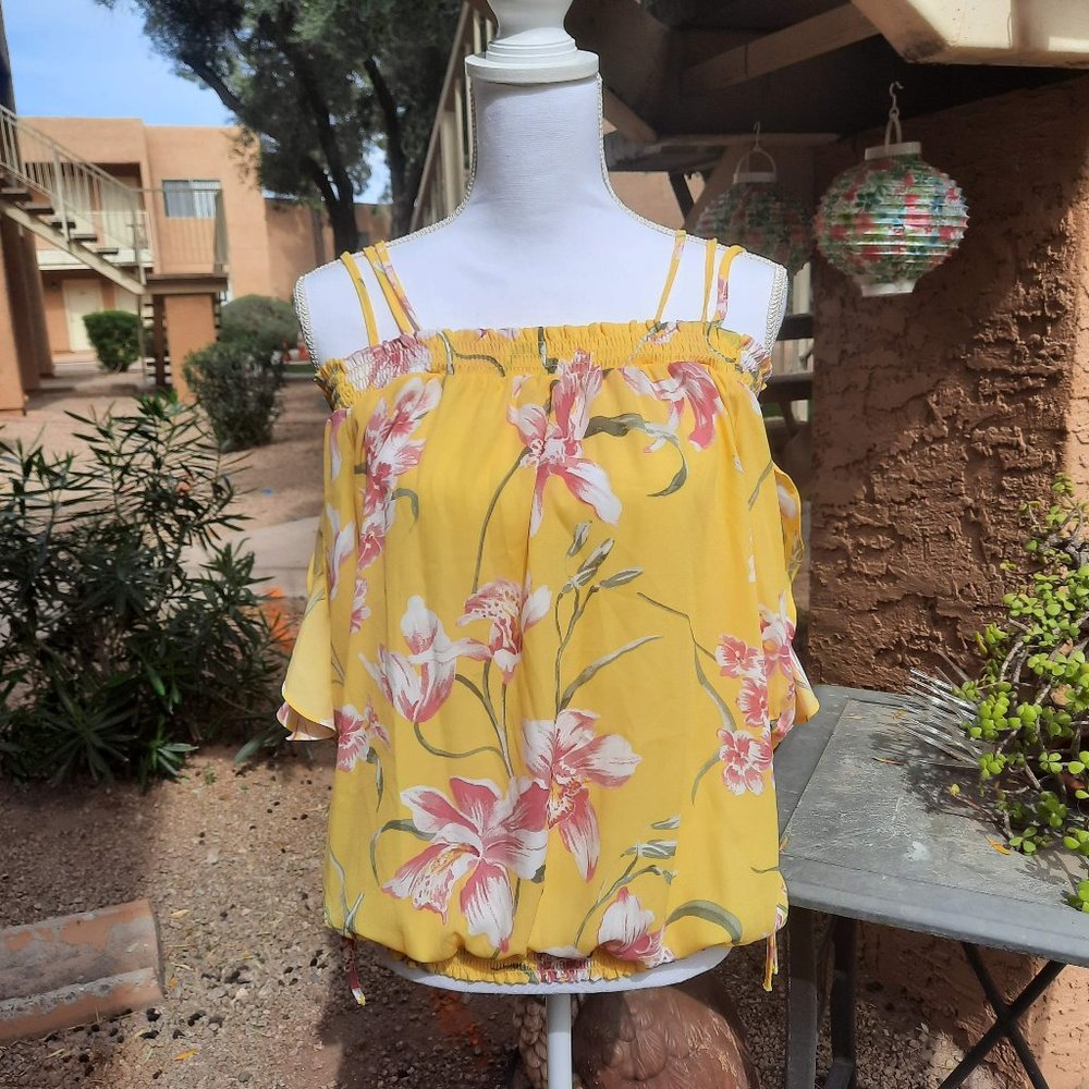 Off The Shoulder Floral Blouse